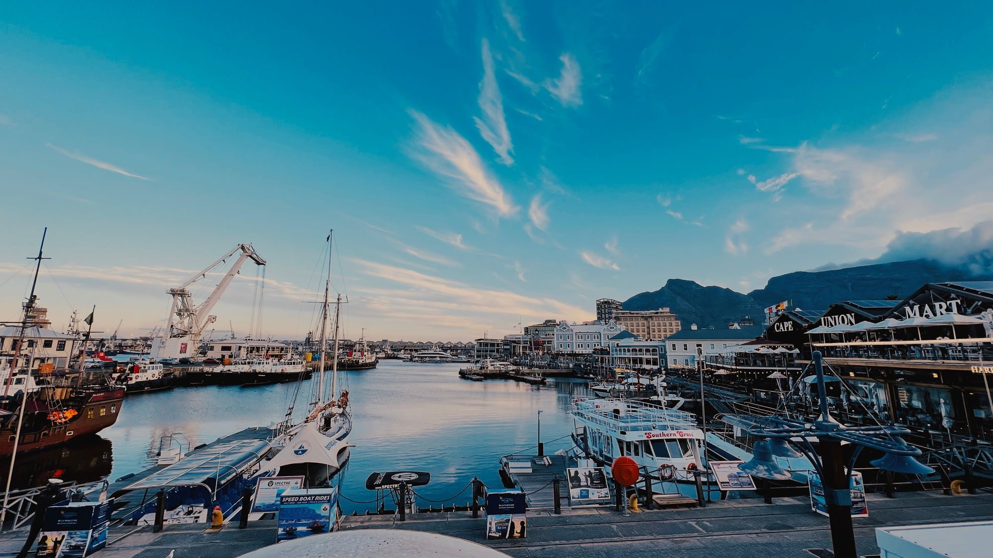 View of the V&A Waterfront in Cape Town